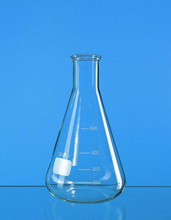 Erlenmeyer flasks, narrow neck, boro 3.3