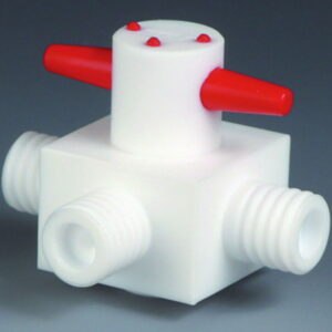 3-way GL stopcocks, PTFE