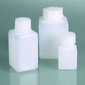 Narrow mouth square bottles, HDPE
