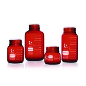 Laboratory bottles protect+ DURAN®, GLS80, with retrace code, brown