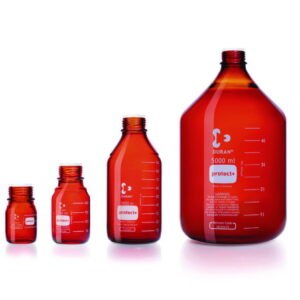 Laboratory bottles protect+ DURAN®, with retrace code, brown