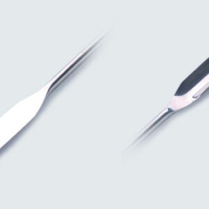 Spatulas, round grooved, 18/10 steel