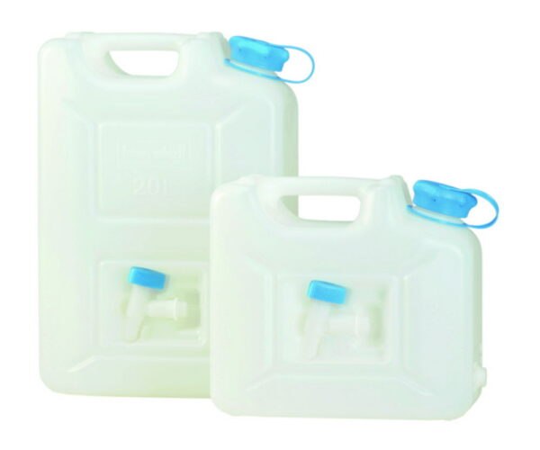 Jerrycan with integrated spout, HDPE