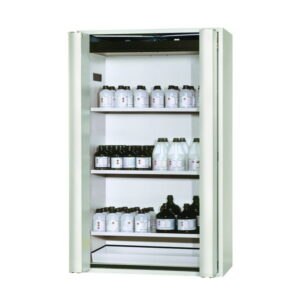 Safety Storage Cabinets S-PHOENIX Vol. 2-90 with Folding Doors, 3 shelves, powder-coated sheet steel