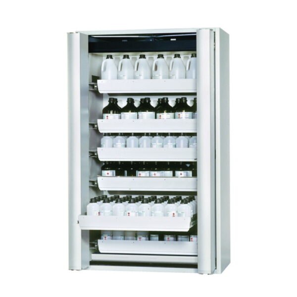 Safety Storage Cabinets S-PHOENIX Vol. 2-90 with Folding Doors, 6 pull-out trays, powder-coated sheet steel