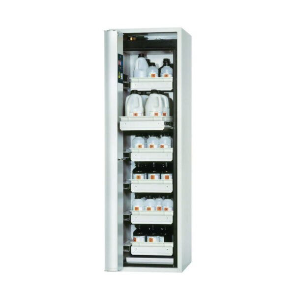 Safety Storage Cabinets S-PHOENIX Vol. 2-90 with Folding Door, 6 pull-out trays, powder-coated sheet steel