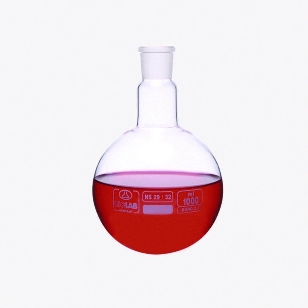 Round bottom flasks, borosilicate glass 3.3