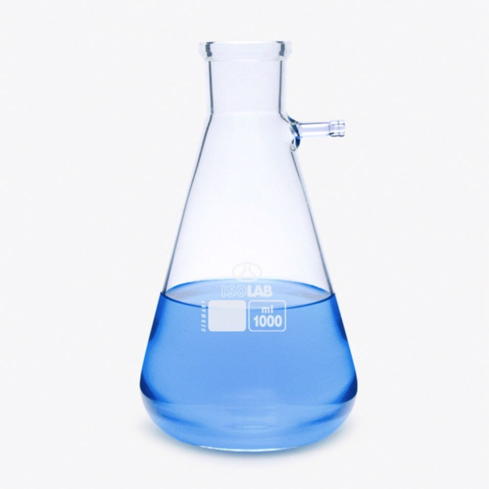 Filter flasks, Erlenmeyer shape, borosilicate glass 3.3