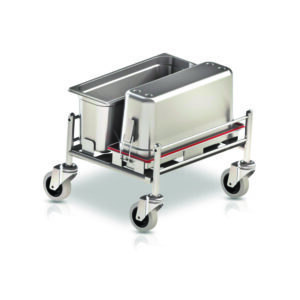 Cleaning trolleys Clino® CR mini EM-GMP1, stainless steel