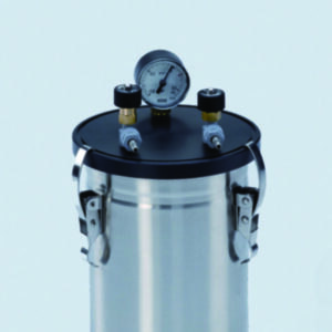 Anaerobic jars, stainless steel, with manometer