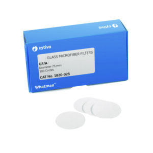 Glass microfibre filters, grade GF/A, round filters
