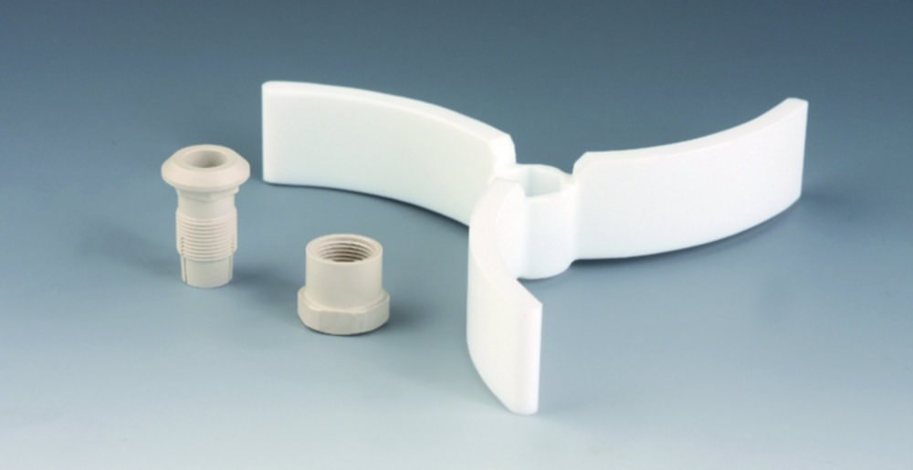 Additional stirrer blades for stirrer shafts, PTFE, Impeller three-bladed