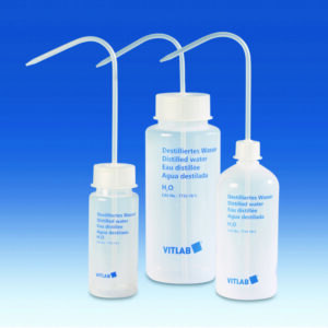 Washbottles with imprint, LDPE