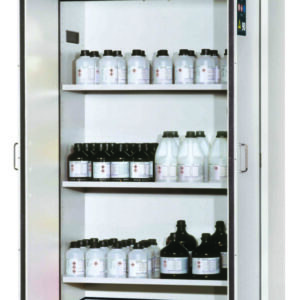 Safety Storage Cabinets S-CLASSIC-90 WD, 3 shelves, bottom collecting sump